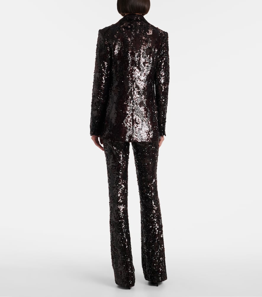 Sequined double-breasted blazer