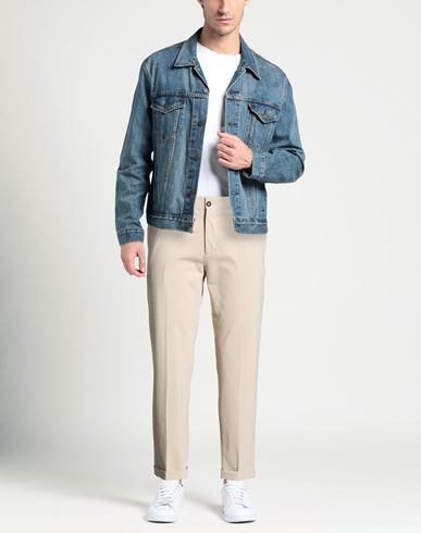 Man Pants Beige Size 38 Cotton, Polyamide, Elastane