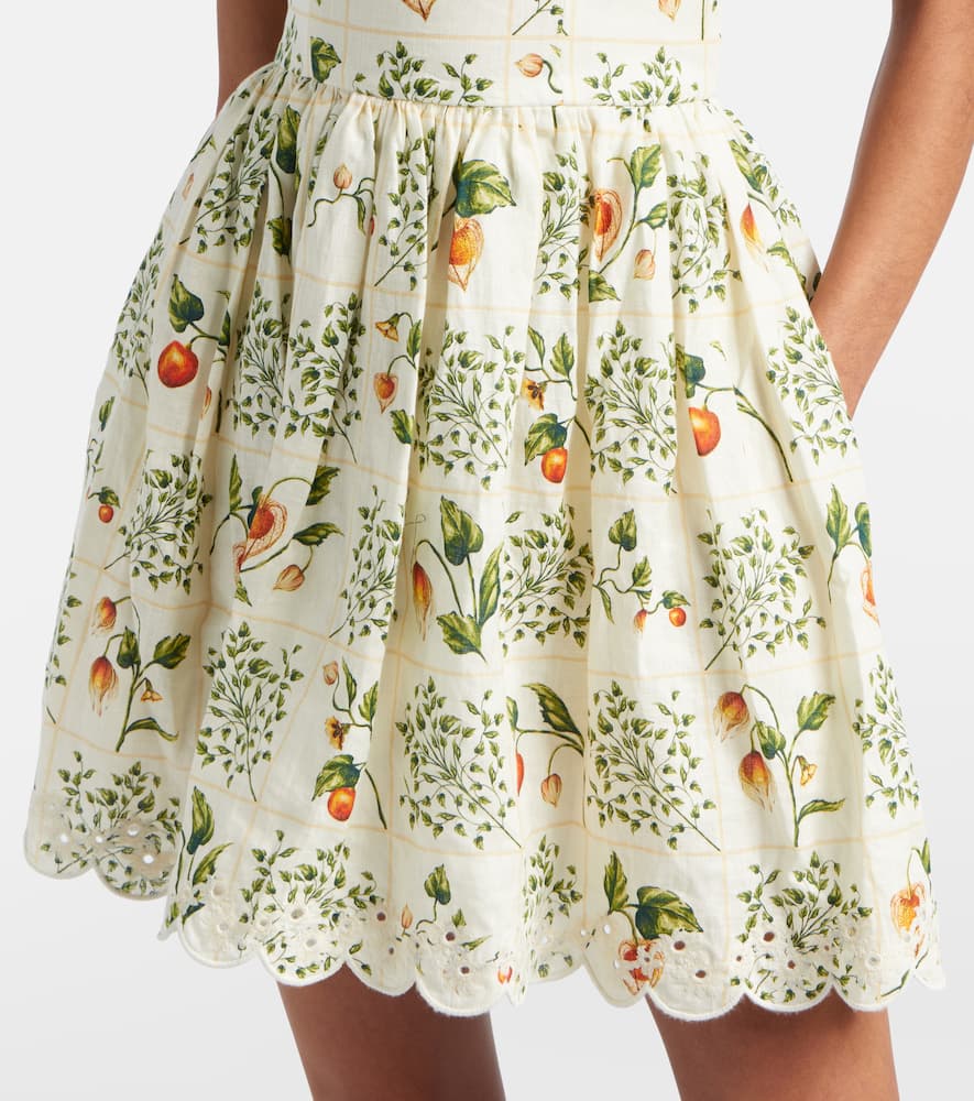 Poesia off-shoulder linen minidress