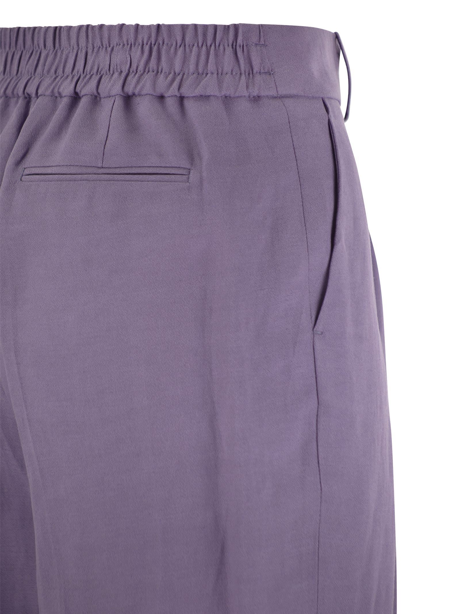 Pt Pantaloni Torino Daisy Viscose And Linen Trouser