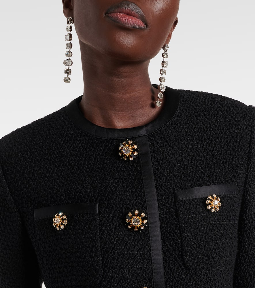 Wool and silk-blend tweed jacket
