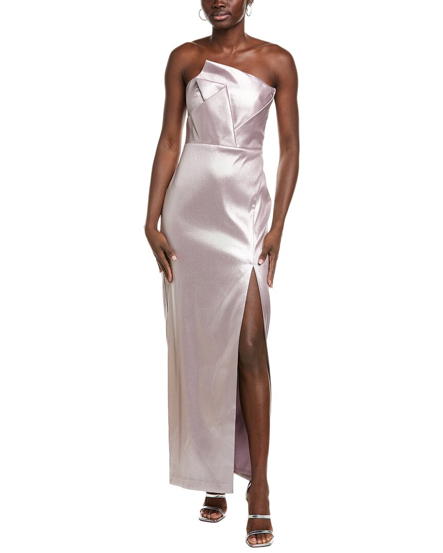 Aiden Mattox Coated Column Gown