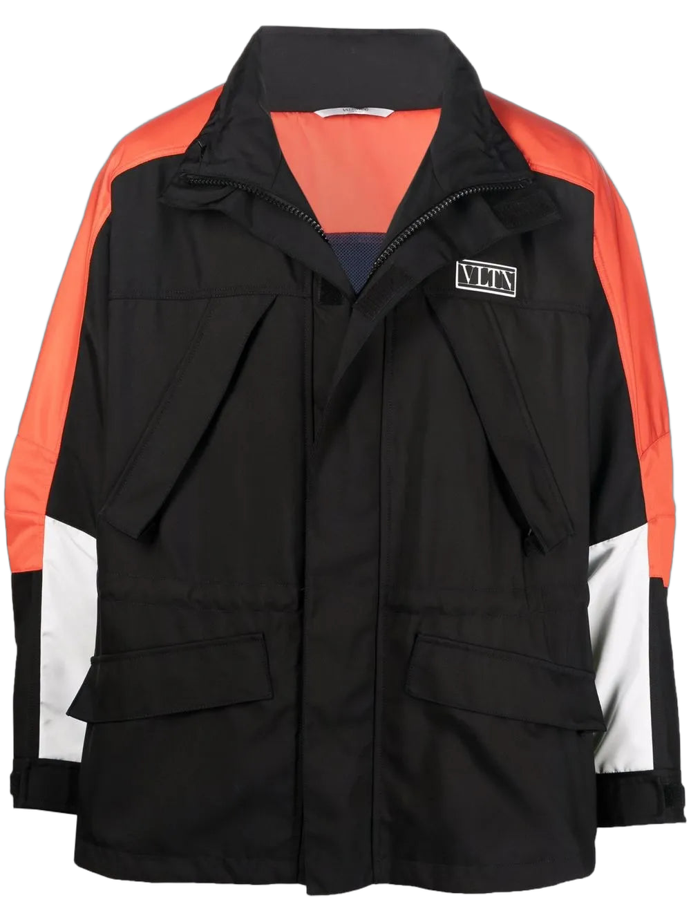 Colour-Block Sports Jacket — Black