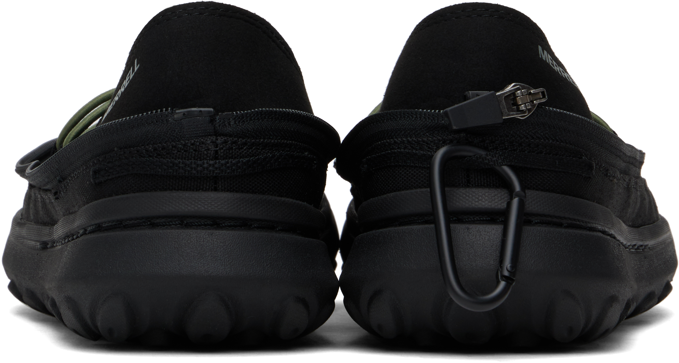 Merrell 1TRL Black Hut Moc 2 Packable Zip Off Loafers