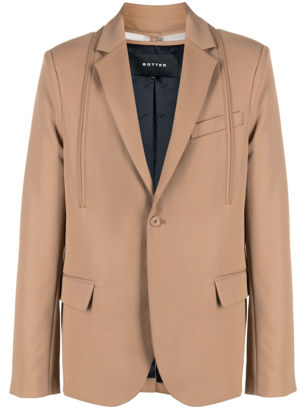 Single-breasted blazer - Brown