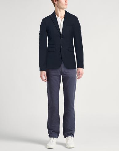 Man Blazer Midnight blue Size 36 Recycled polyester, Wool, EcoVero viscose, Elastane