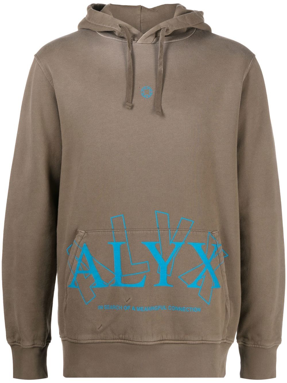Logo-print pullover hoodie - Neutrals