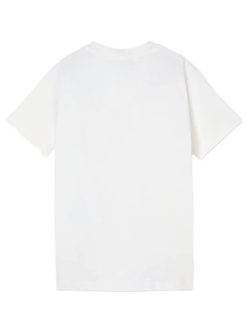 Girls White Printed T-Shirt