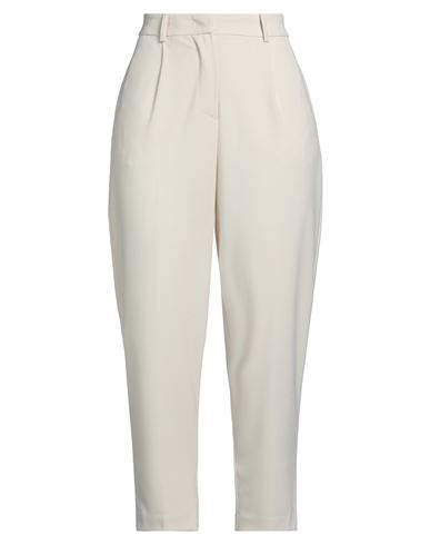 Woman Pants Ivory Size 4 Polyester, Viscose, Elastane