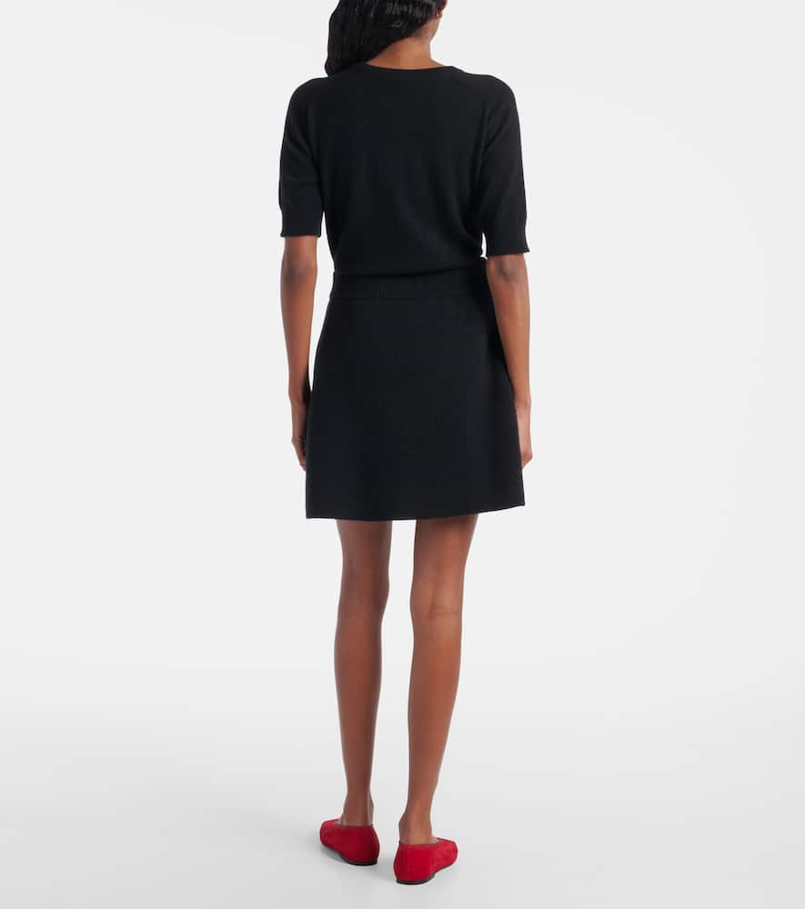 Clare high-rise cashmere miniskirt