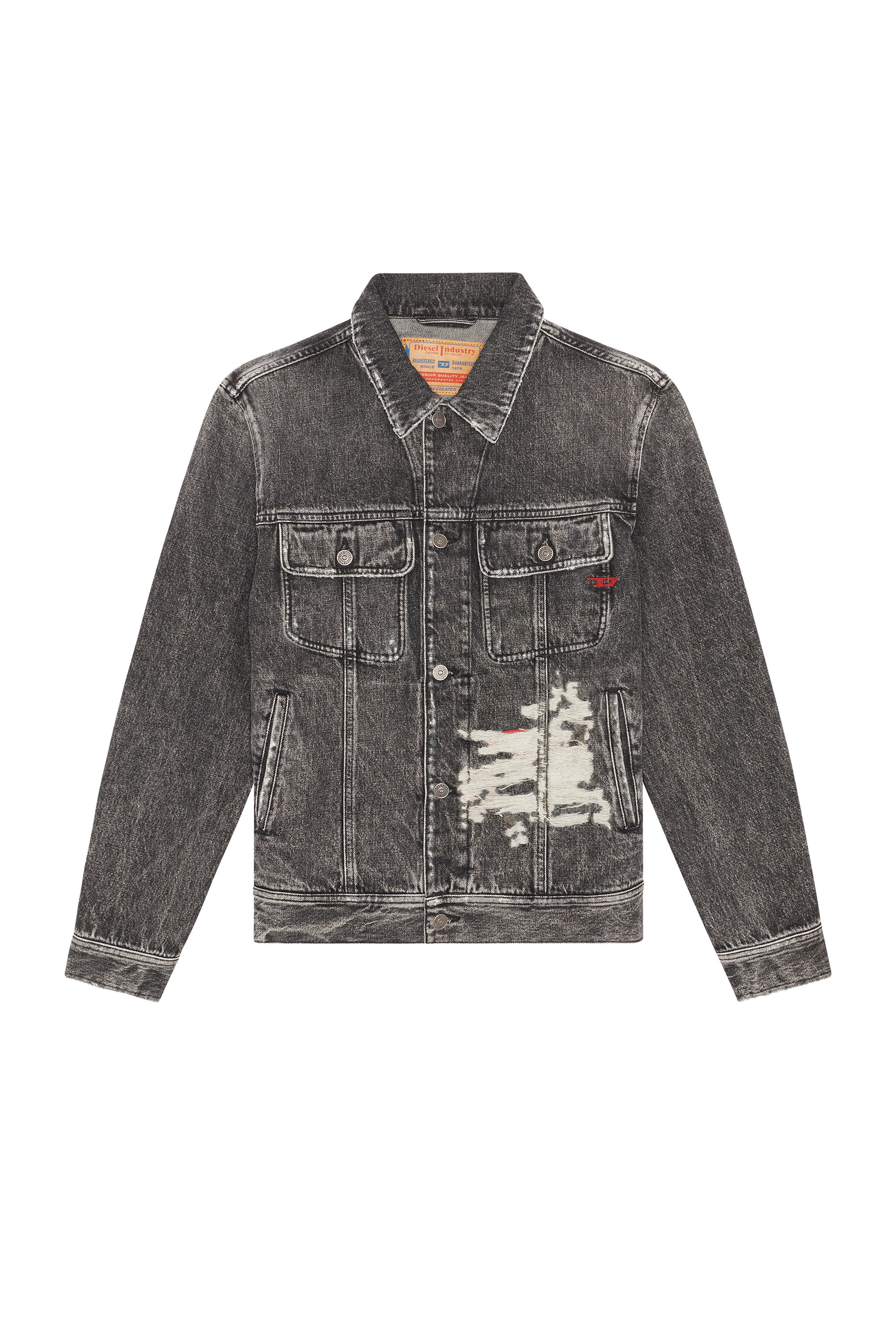 D-Barcy-S1 denim trucker jacket - Black
