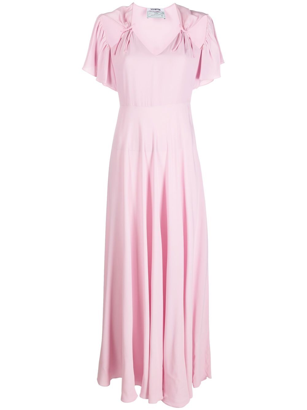 Ruched cut-out maxi dress - Pink
