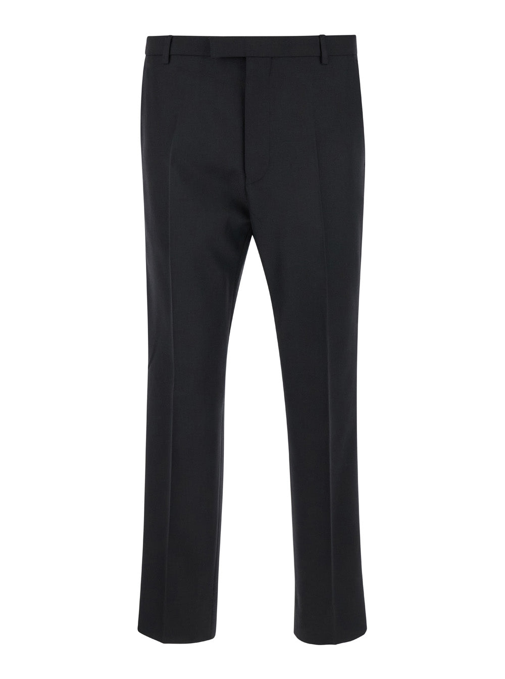 Tailored Wool Trousers — Black