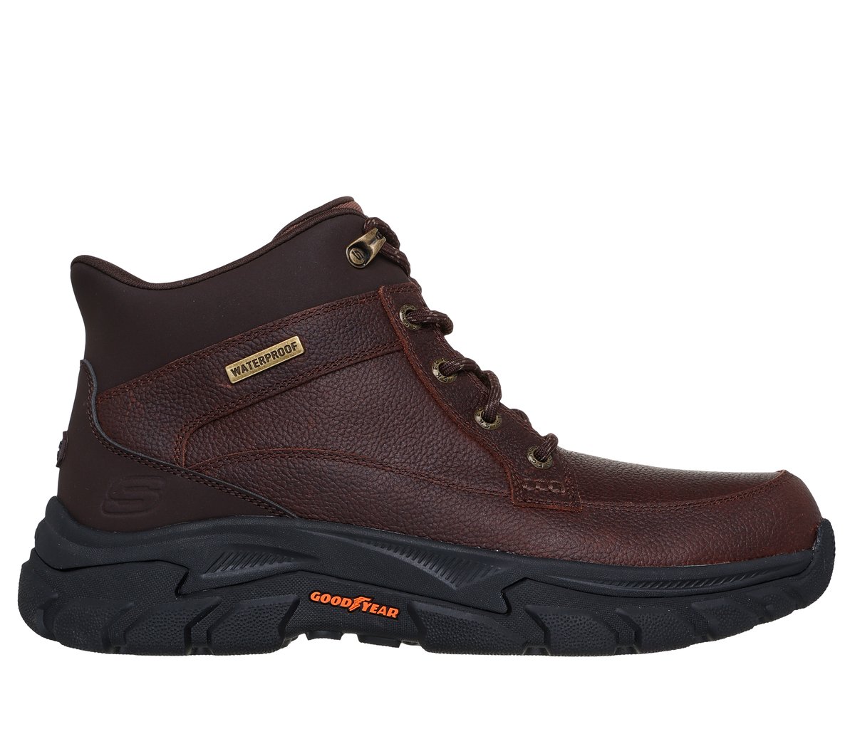 Skechers Men's Slip-ins Waterproof Relaxed Fit: Respected 2.0 - Orson Boots in Red/Brown, 13 | Leather/Synthetic