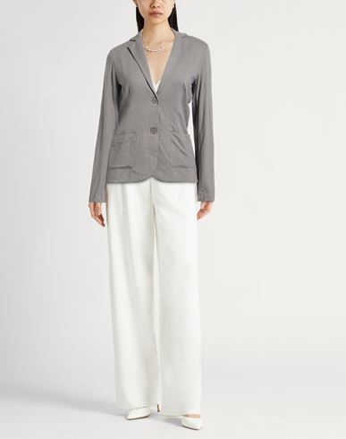 Woman Blazer Charcoal Size 1 Viscose, Elastane