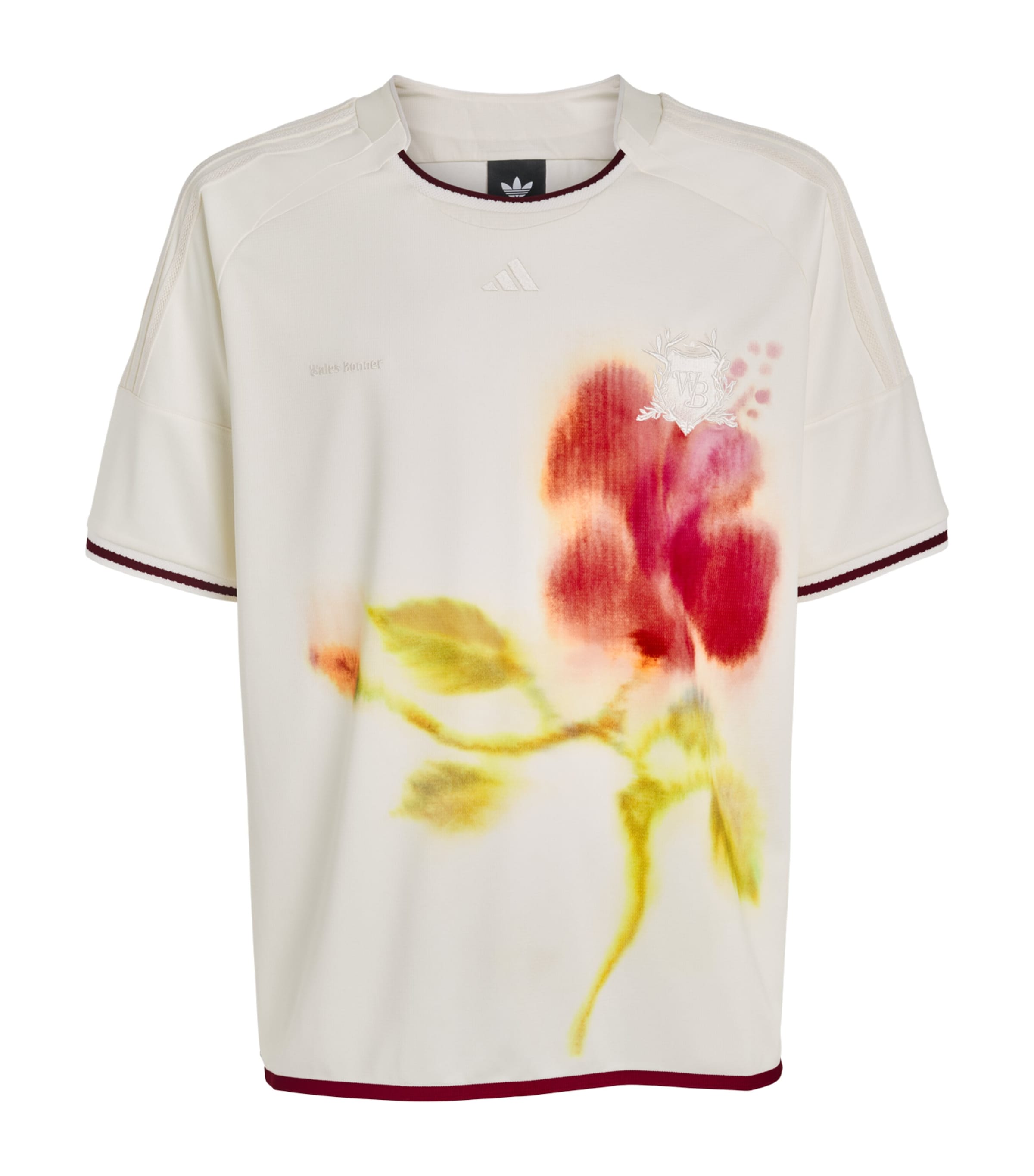 X Wales Bonner Floral Print Football T-Shirt