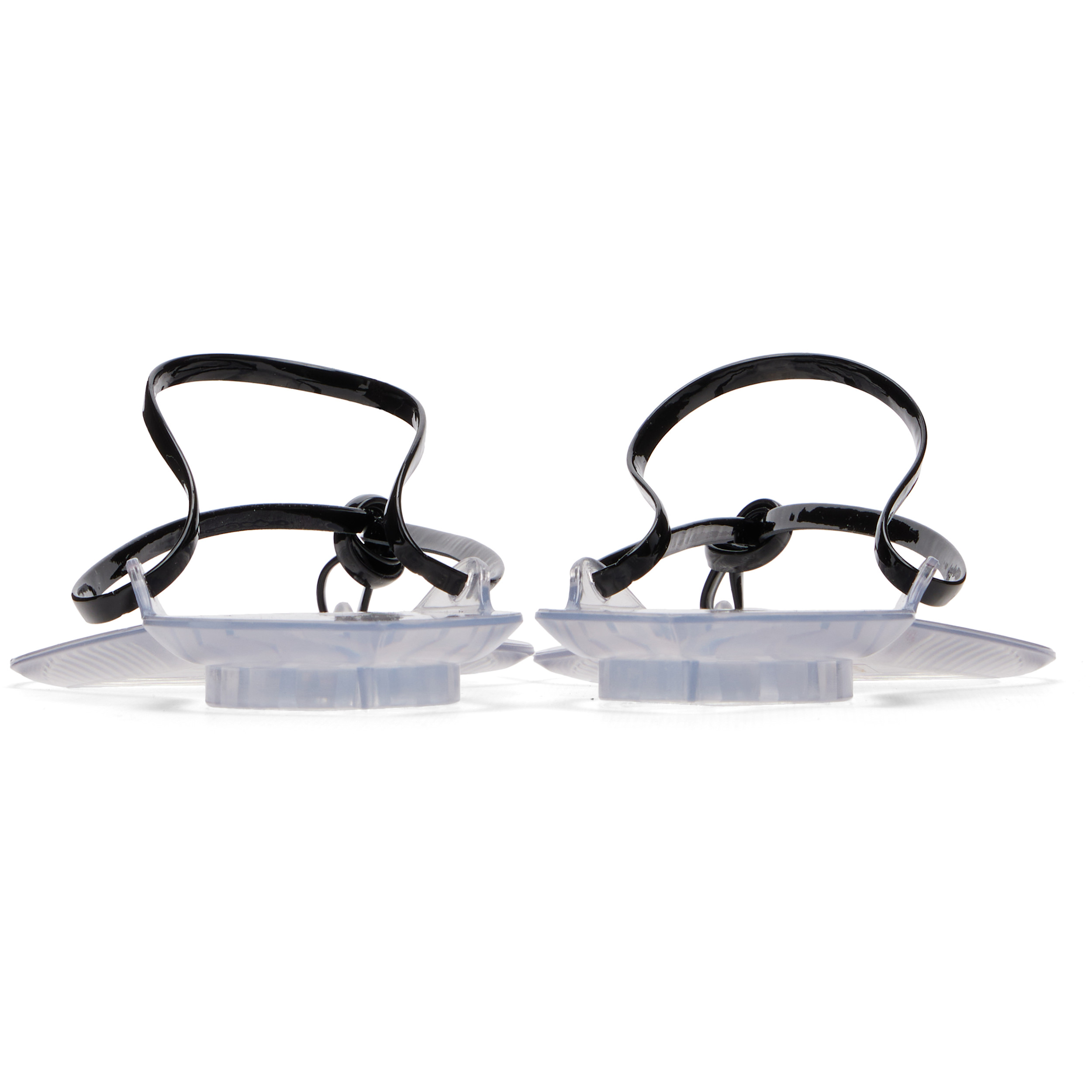 Black Invisible Thong Sandals