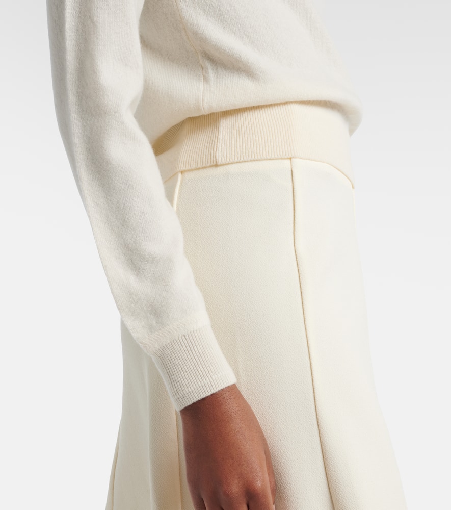 Virgin wool polo sweater