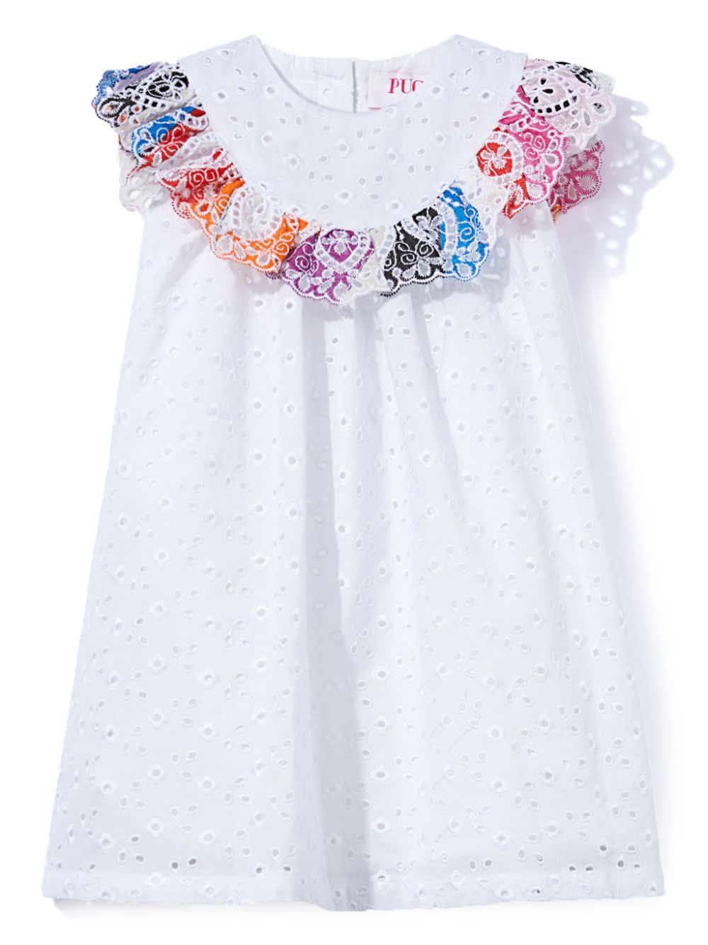 Broderie-anglaise dress - White