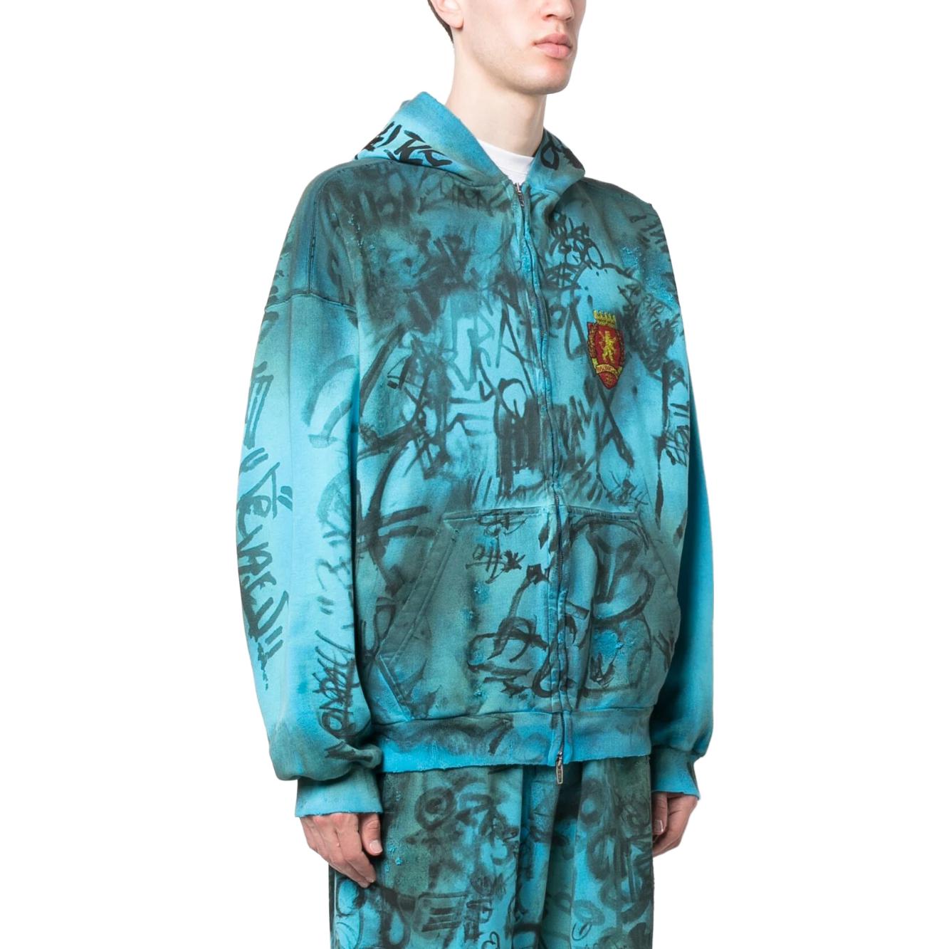 Skater Zip-Up Hoodie Medium Fit 'Blue Sky'