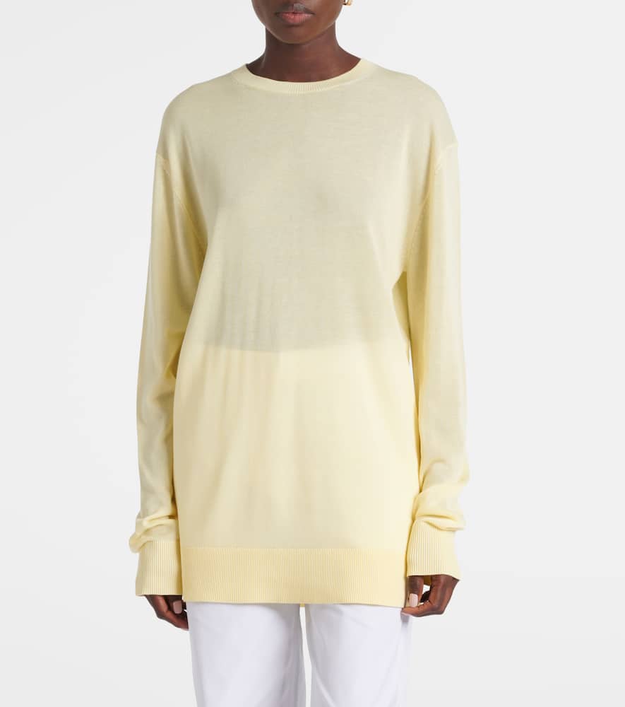 Oversized semi-sheer sweater