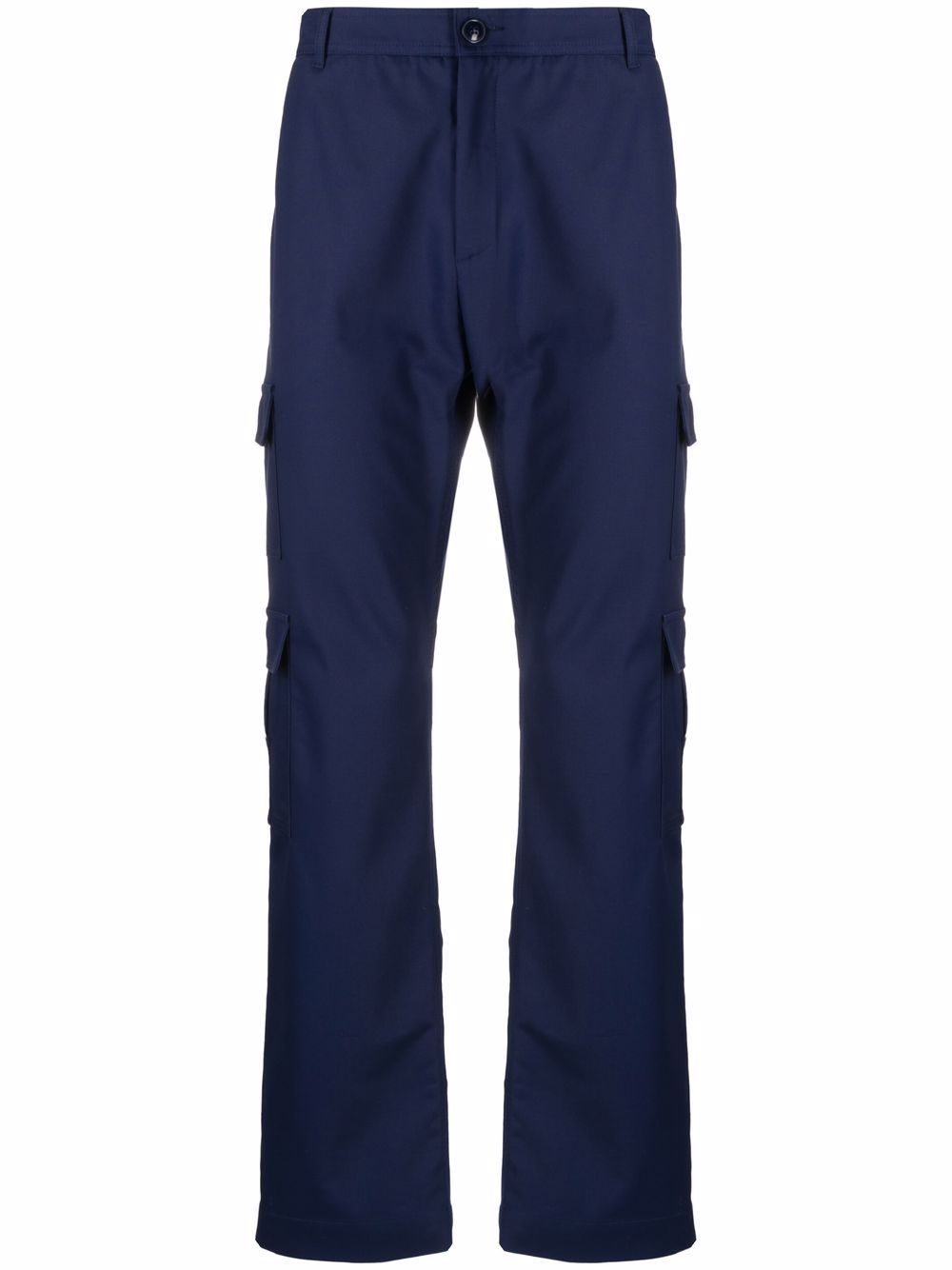 Straight-leg cargo trousers - Blue