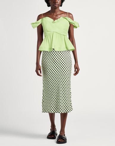 Woman Top Green Size 2 Polyester, Cotton, Acetate, Elastane