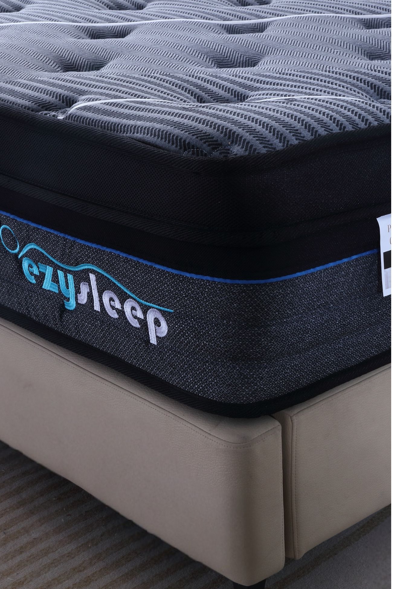 Ezysleep Unisex Graphite Spring Foam Mattress in Grey | : Small Double