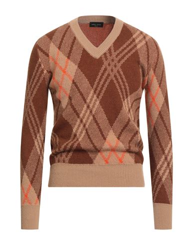 Roberto Collina Man Sweater Brown Size 44 Wool