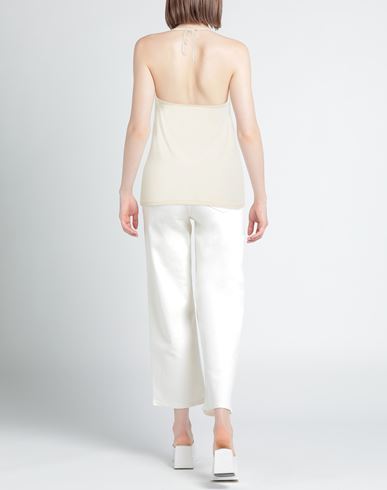 Woman Top Ivory Size L Viscose, Elastane