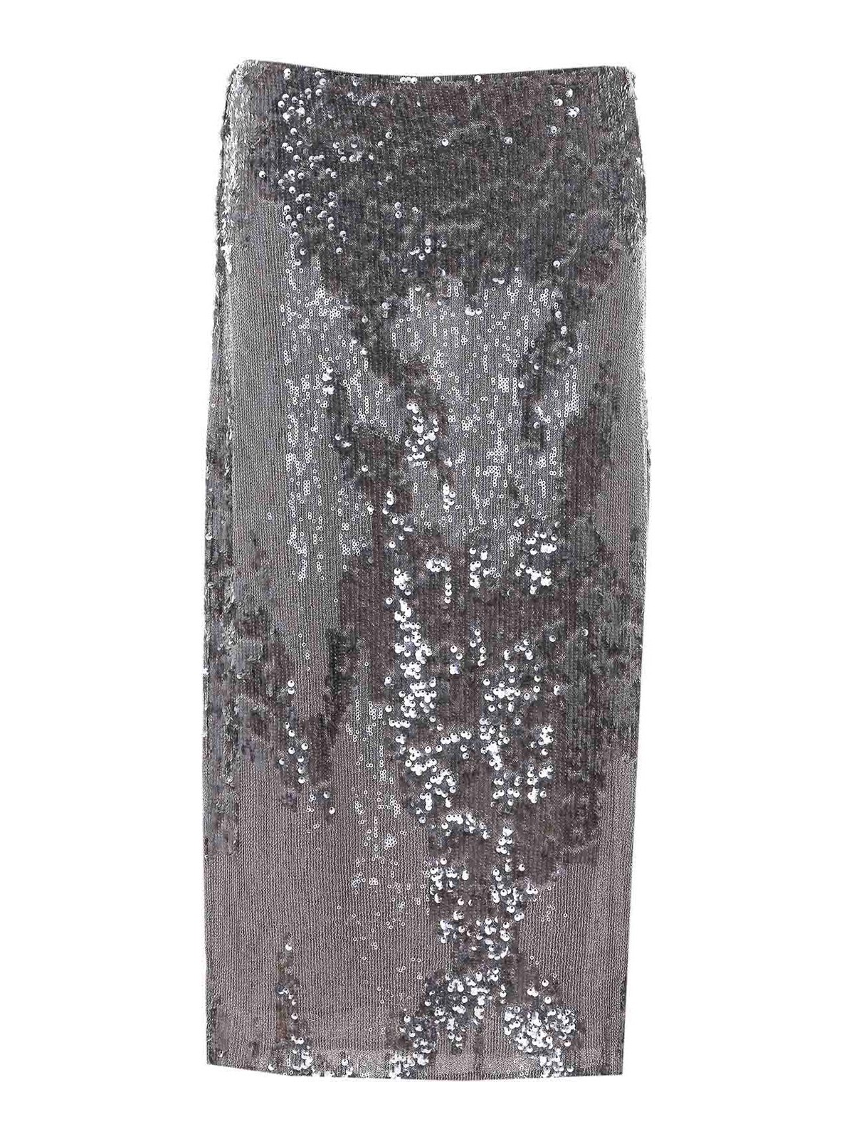Skirts Silver Polyester - Women