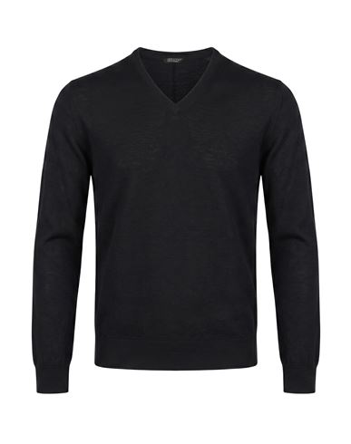 Man Sweater Black Size 44 Cashmere, Silk