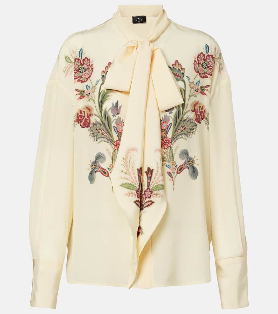 Floral silk blouse