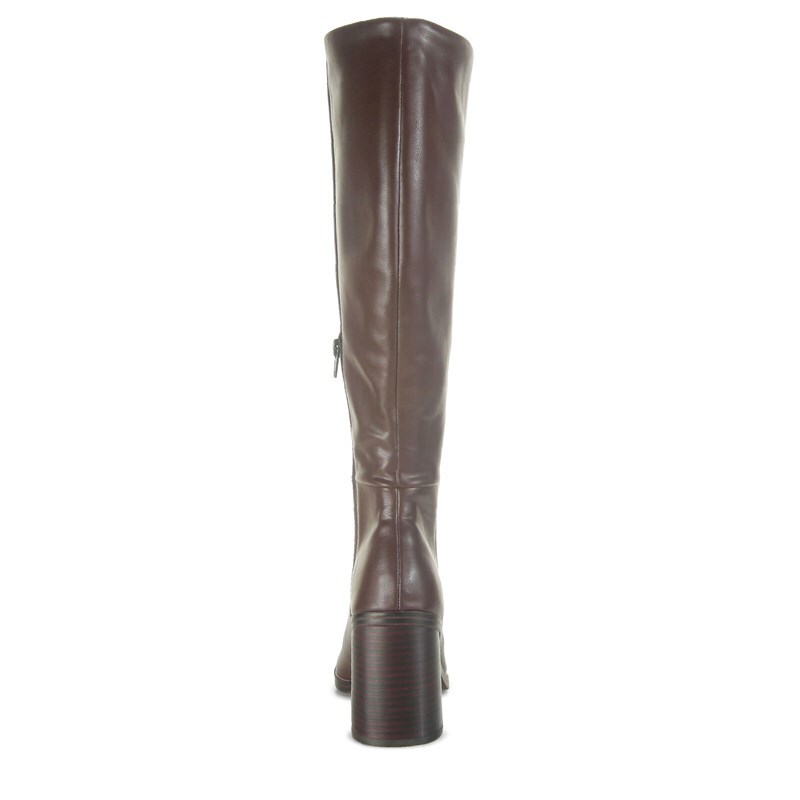 Women's Flapper Knee High Boots (Dark Brown)
