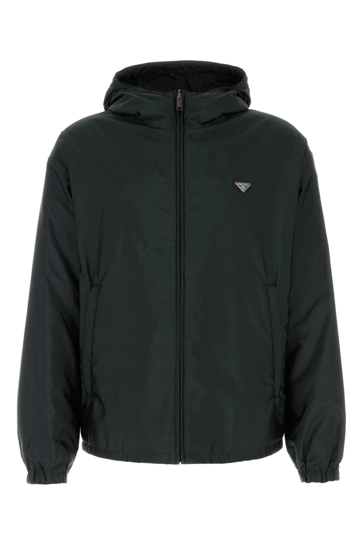 Re-Nylon Reversible Down Jacket — Black