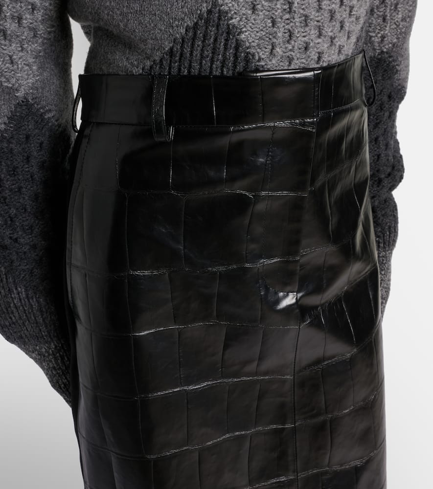 Croco pencil skirt
