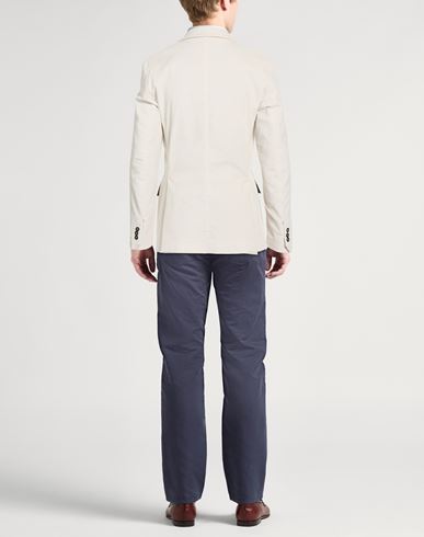 Man Blazer Off white Size 36 Cotton, Polyester, Elastane