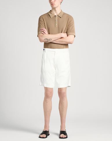 Man Shorts & Bermuda Shorts White Size 31 Cotton
