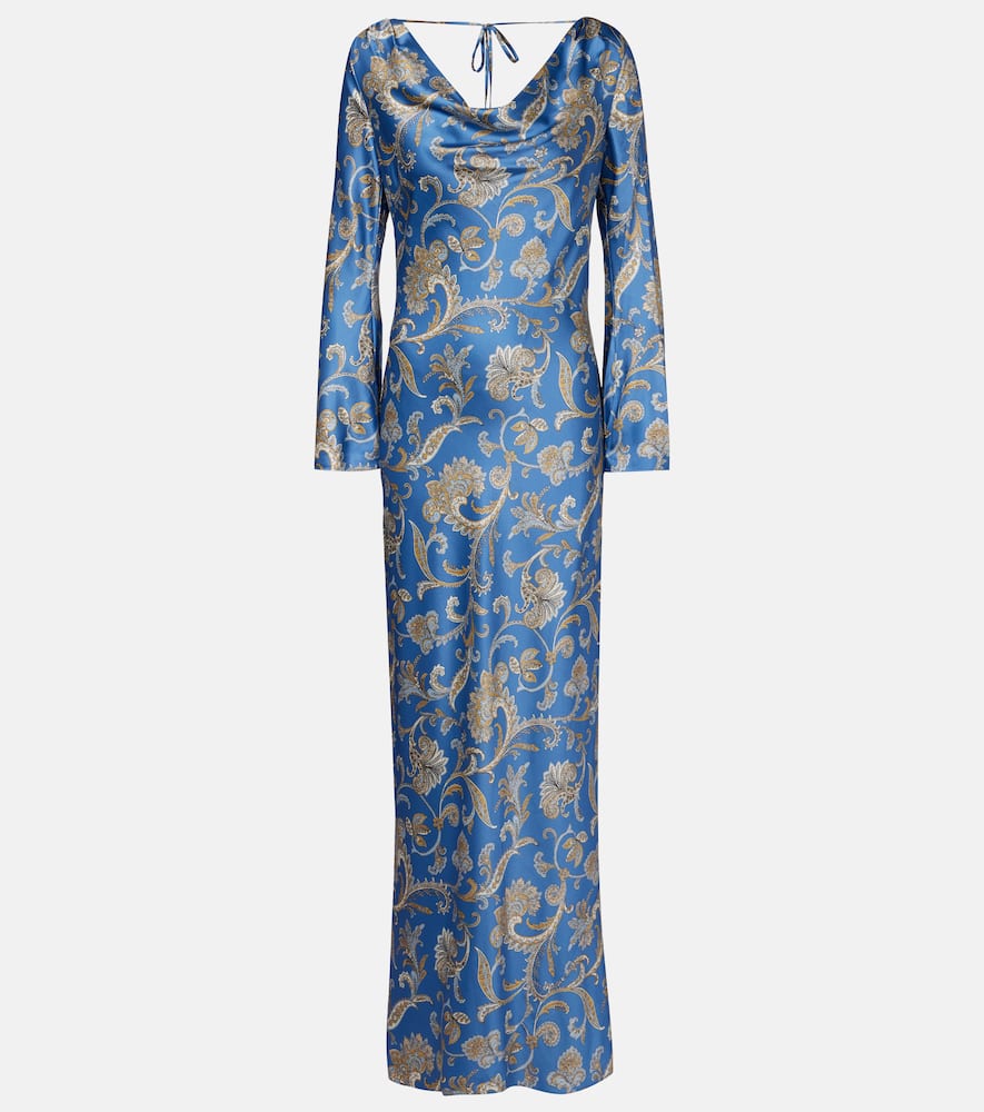 Ember printed silk-blend maxi dress