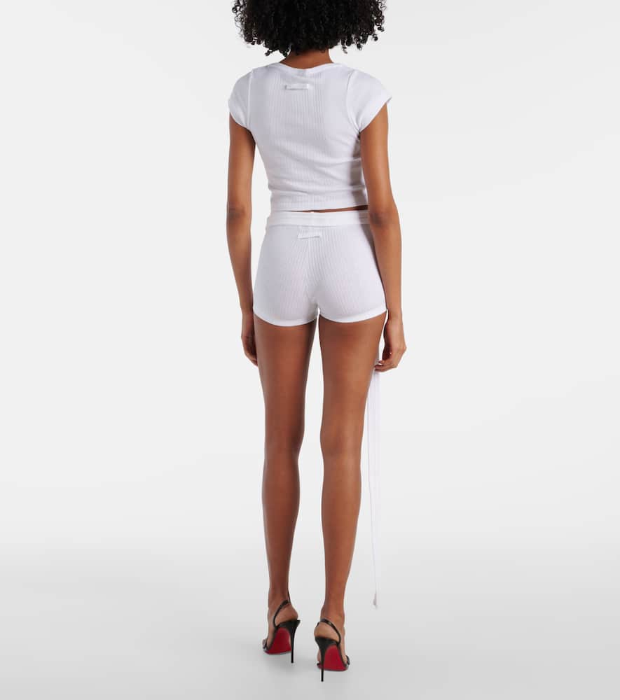 Jean Paul Gaultier Logo cotton jersey crop top