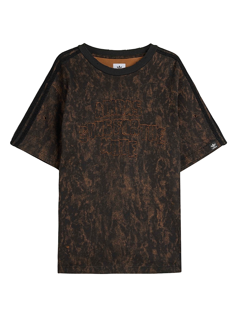 Men's x SFTM ADI006 Logo-Embroidered Cotton Crewneck T-Shirt - Stone Khaki