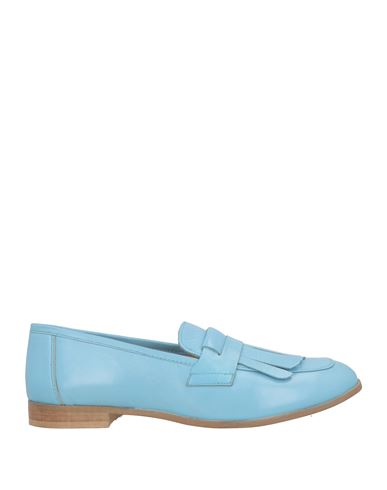 Woman Loafers Sky blue Size 10 Leather