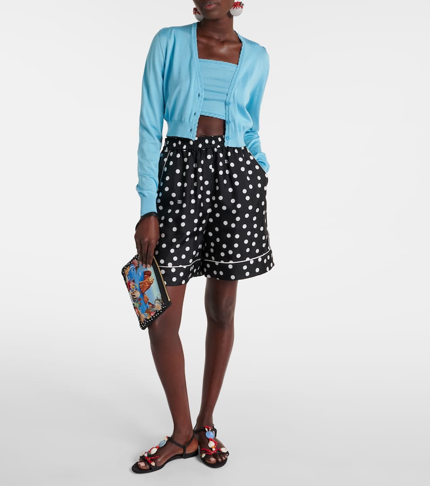Capri cropped silk cardigan
