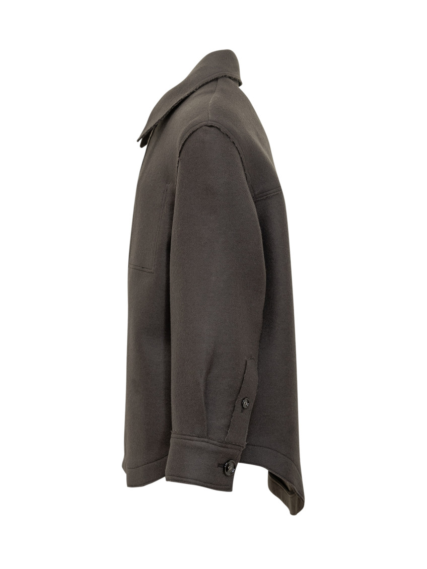 Grey Shirt Collar Jacket