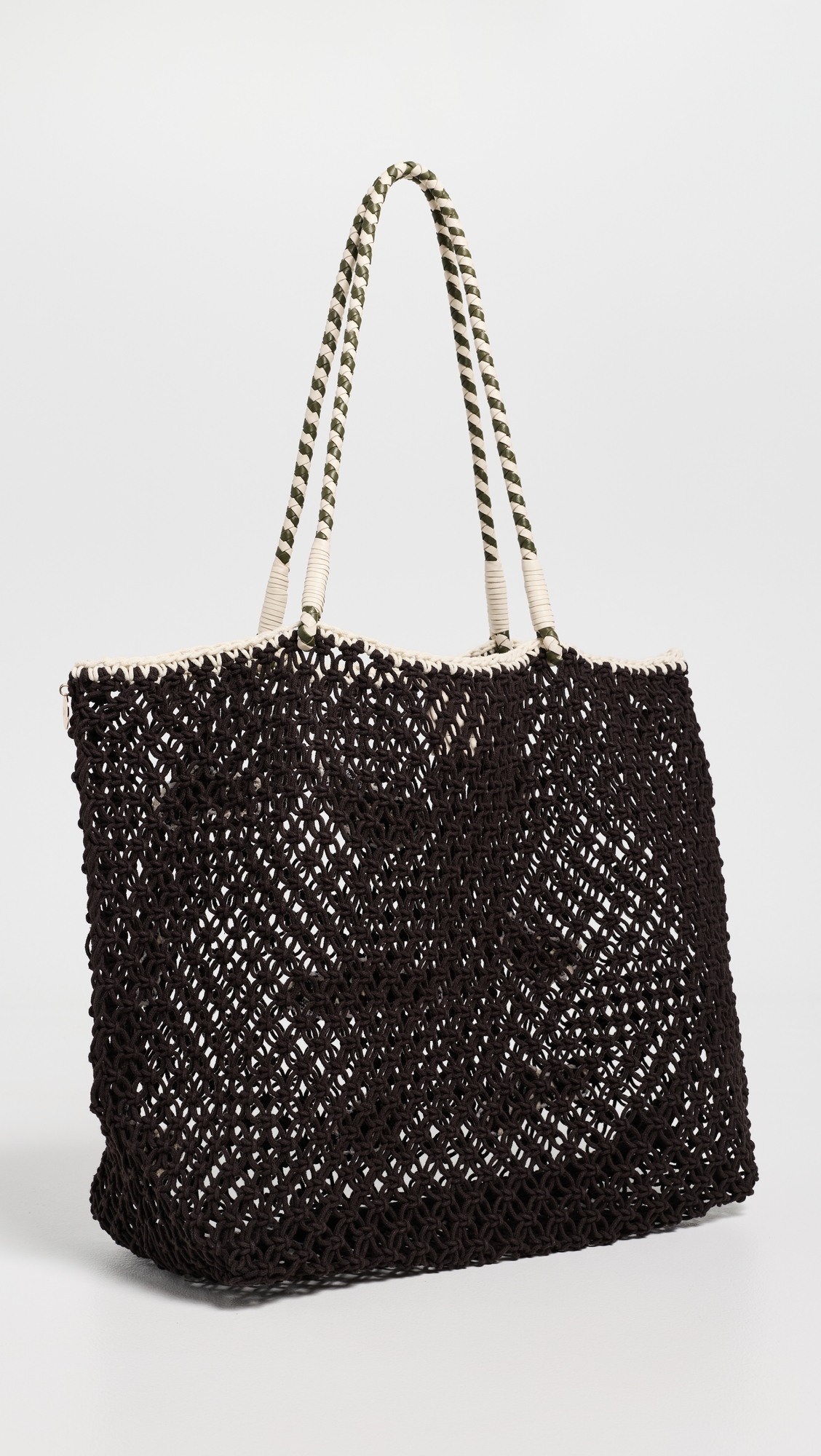 Lete Macrame Tote Bag Chocolate One Size