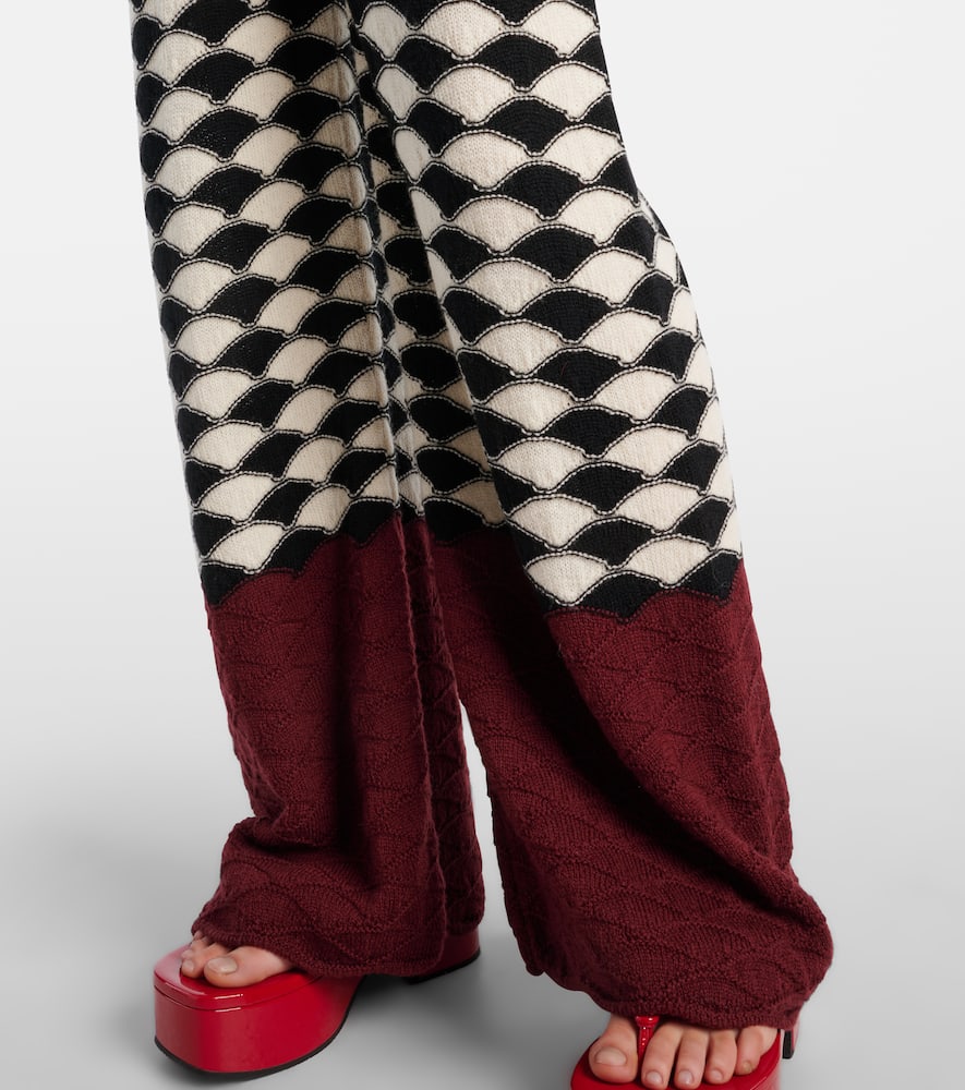 Lounge wool wide-leg pants