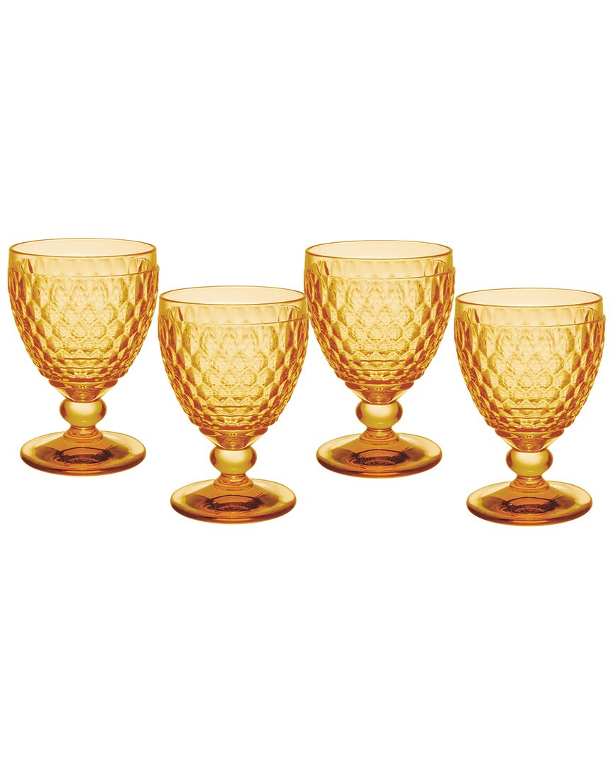 Set of 4 Boston Saffron Water Goblets