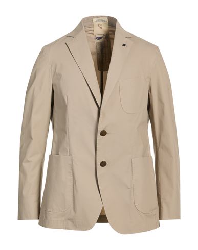 Man Blazer Taupe Size 40 Cotton, Elastane