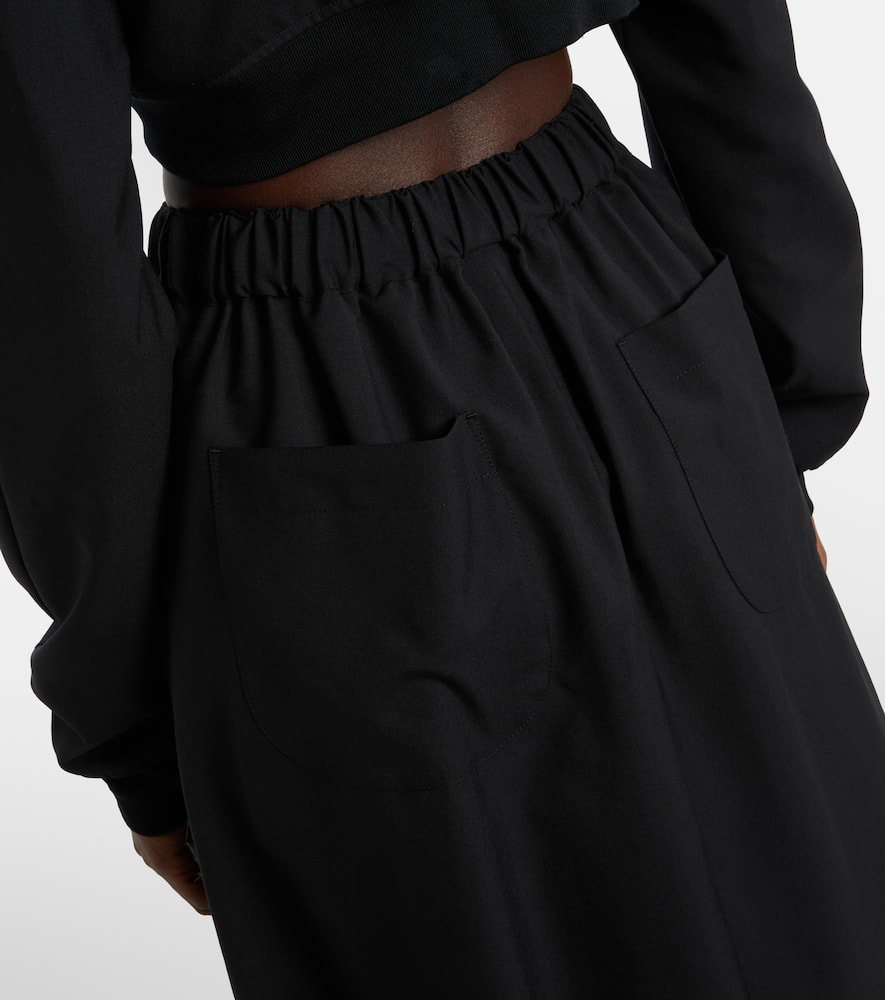 Wool midi skirt
