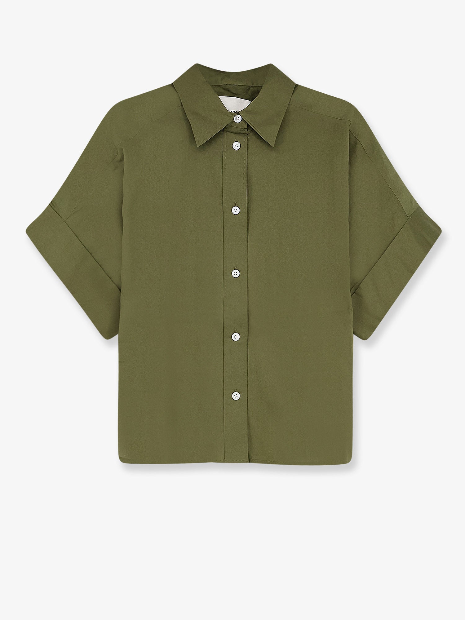 Cotton Button-Down Shirt — Green